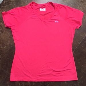 Under Armor pink workout top